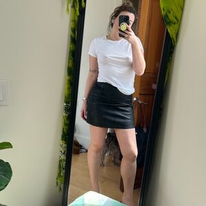 Free people pleather mini skirt